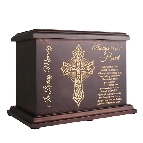 DGDCDV Cremation Urns for Human Ashes Adult Up to 270 LBS | Large Wooden Memorial Urns for Human Ashes Male Female, Burial Funeral Urns Box and Caskets for Ashes Men Women Child