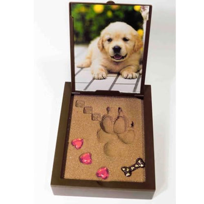 PawPals Paw Print Keepsake Classic Mold Kit, Instant Paw Print Kit with Display Frame & Photo Window, Pet-Safe, No Kneading, Mixing, Baking or Drying Keepsake (Small)