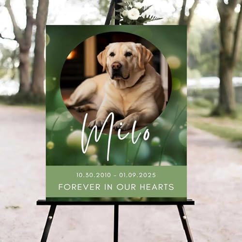 Celebration of Life Welcome Sign, Editable Pet Funeral Welcome Sign, in Loving Memory Sign, Celebration of Life Funeral Sign, Celebration of Life Sign, Funeral Photo Sign #Ki12 - color: Version #26