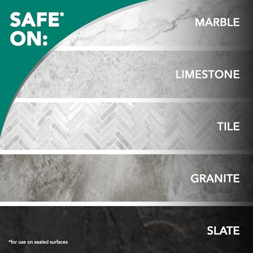 Weiman Disinfecting Granite and Stone Countertop Cleaner and Polish - Safely Cleans & Shines Marble, Quartz Quartzite Slate, Limestone, Corian, Laminate Tile, 64 Oz, 6 Pack - size: 64 Fl Oz (Pack of 6)