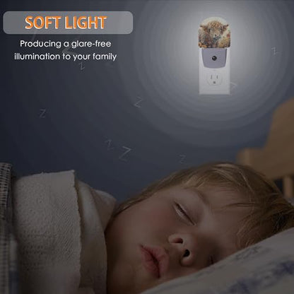 Highland Cow Wildflowers Night Light,Night Lights Plug into Wall with Dusk to Dawn Sensor,Lamp for Bedroom Bathroom Hallway Nightlight for Women Girls - color: Highland Cow Wildflowers