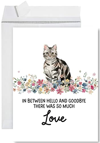Andaz Press Jumbo Pet Sympathy Card with Envelope, Sorry For Your Loss, American Shorthair Cat, Pet Loss, Cat Grief Bereavement Card with Big Blank Space to Send to Friends, Family, 8.5" x 11", 1-Pack - color: American Shorthair Cat