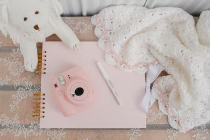 Never Ever Land Scrapbook Album – 12x10 Pink Scrap Book. Scrapbooking Supplies, Memory Book, Wedding Guest Book, Photo Album, Baby Shower Gifts, Valentines, Engagement Gifts - color: Pink