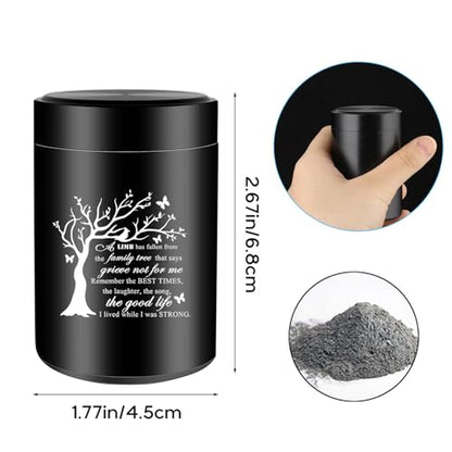 Aluminum Mini Urn for Ashes - 2.75 Inches, Tree of Life Design - Keepsake for Human Ashes Memorial