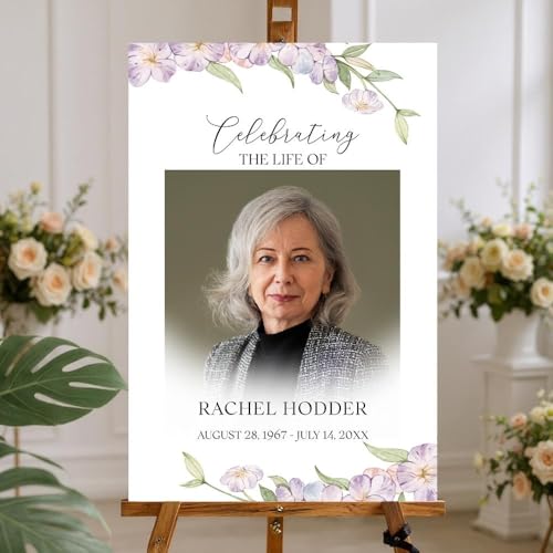 Personalized Memorial Photo Yard Sign – Funeral Service Welcome Board – Outdoor Waterproof Sign - color: Version 18