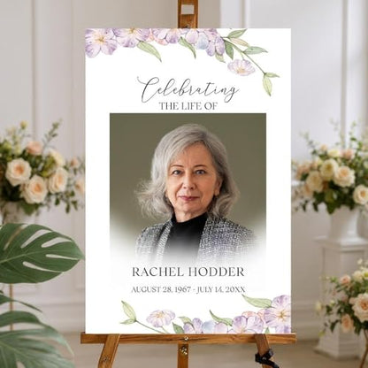 Personalized Memorial Photo Yard Sign – Funeral Service Welcome Board – Outdoor Waterproof Sign - color: Version 18