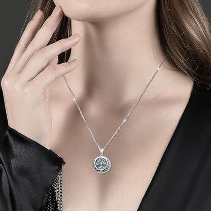 925 Sterling Silver Urn Necklaces for Women Claddagh/Angel Wings/Guitar/Butterfly/Tree of Life Ashes Memorial for Loss Keepsake Jewelry Present Easter Day of the Dead - style: Tree of Life