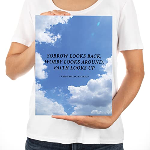 Andaz Press Jumbo Sympathy Card with Envelope, Sorry For Your Loss Card, Faith Looks Up Loss Of Pets, Premium Condolences Card with Big Blank Space to Send to Friends, Family, 8.5" x 11", 1-Pack - color: Faith Looks Up