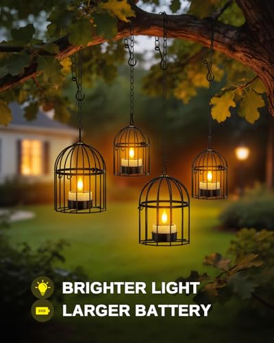SoulBay Hanging Solar Lanterns Outdoor Waterproof for Patio Garden Decor