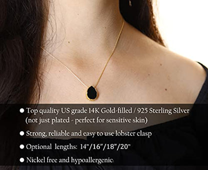 Be Wished Loss of a Mother Sympathy Gifts, Handmade Necklace with Meaningful Message, Ready to Give Jewelry - style: Black Onyx Necklace