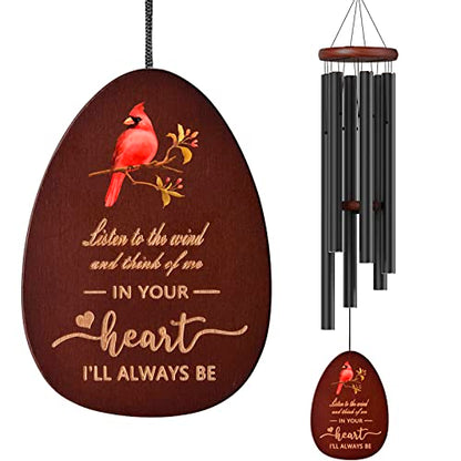 Suntimber Memorial Wind Chimes Sympathy Gifts for Loss of Loved One | 35" Cardinal WindChimes in Memory of a loved one Mother Father,Memorial Gifts for Bereavement Funeral,outdoor clerarance - size: 35" Cardinal