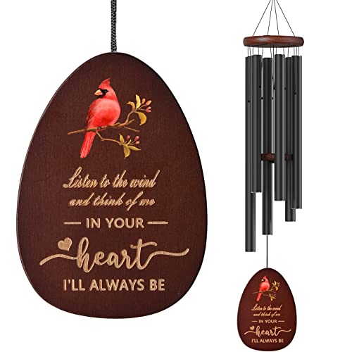 Suntimber Memorial Wind Chimes Sympathy Gifts for Loss of Loved One | 35" Cardinal WindChimes in Memory of a loved one Mother Father,Memorial Gifts for Bereavement Funeral,outdoor clerarance - size: 35" Cardinal