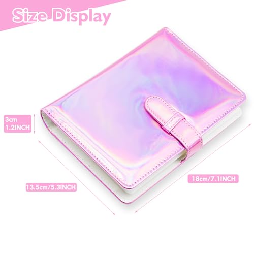Photo Album 4x6 Photos - 68 Pockets Small Mini Capacity Premium Vegan Leather Cover Case, Portable Wallet Photo Book for Boys Girls Birthday Wedding (Magic Pink) - color: Magic Pink
