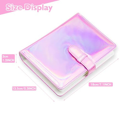 Photo Album 4x6 Photos - 68 Pockets Small Mini Capacity Premium Vegan Leather Cover Case, Portable Wallet Photo Book for Boys Girls Birthday Wedding (Magic Pink) - color: Magic Pink