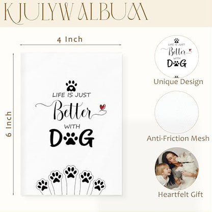 Dog Photo Album 4x6, Dog Mom Dad Lover Gifts, Life Is Just Better with Puppy Small Memory Photo Album Book for 18 Pockets Hold 36 Pictures, Photobook for Dogs Enthusiast - color: Dog