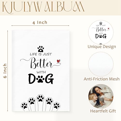 Dog Photo Album 4x6, Dog Mom Dad Lover Gifts, Life Is Just Better with Puppy Small Memory Photo Album Book for 18 Pockets Hold 36 Pictures, Photobook for Dogs Enthusiast - color: Dog