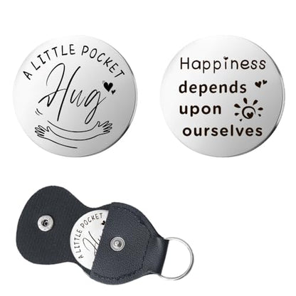 YALLNASL Grandma Aunt Mom Mothers Day Gift for Women Wife Grandpa Uncle Dad Fathers Day Presents for Men Husband Pocket Token - color: Our Happiness