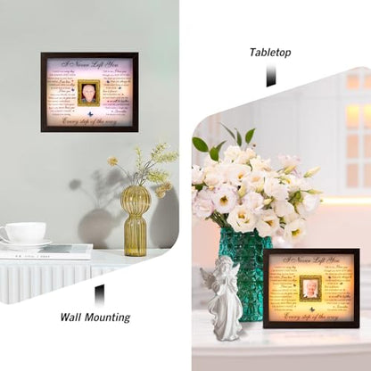 Sympathy Gift LED Rechargeable Memorial Shadow Box Picture Frame, Memorial Gifts for Loss of Mother Mom Dad Father, Bereavement Gifts Ideas in Memory of Loved One