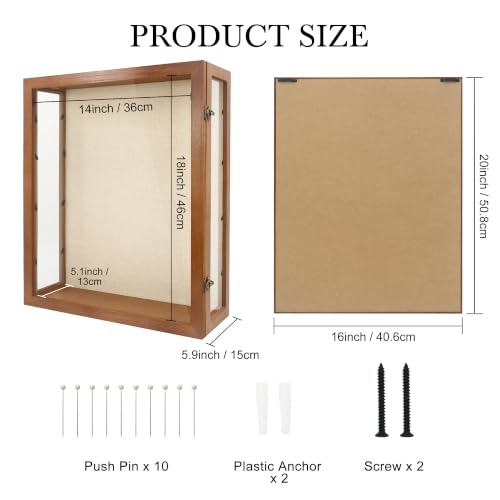 16x20x6 Extra Deep Shadow Box with Large 3 Removable Panels,Carbonized - color: Carbonized, size: 16x20x6