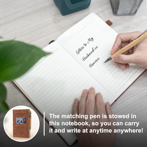 Memorial Gifts for Loss of Mom - Letters to My Mom in Heaven Grief Journal & Pen Set, Leather A5 Notebook with Photo Cover, Sympathy Bereavement Gifts for Loss of Mother, Mother’s Day, Christmas, Memorial Gift Set - style: Mom