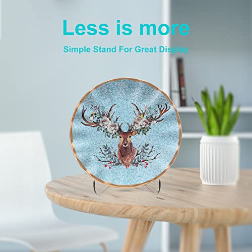 Boloyo 60-Degree Angle Acrylic Plate Display Stand , 4.5 Inch 2PC Clear Acrylic Display Holder Easel Base for Home Office Kitchen School Art Display - color: 60-Degree Angle, size: 4.5 inch(2PC)