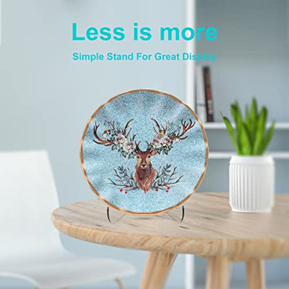 Boloyo 60-Degree Angle Acrylic Plate Display Stand , 4.5 Inch 2PC Clear Acrylic Display Holder Easel Base for Home Office Kitchen School Art Display - color: 60-Degree Angle, size: 4.5 inch(2PC)