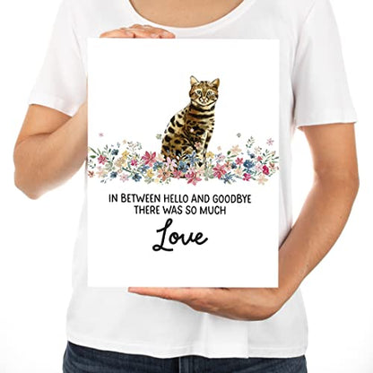 Andaz Press Jumbo Pet Sympathy Card with Envelope, Sorry For Your Loss Card, Bengal Cat Loss Of Pets, Cat Grief Bereavement Card with Big Blank Space to Send to Friends, Family, 8.5" x 11", 1-Pack - color: Bengal Cat