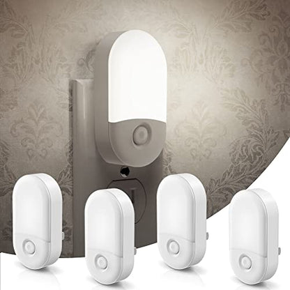 L LOHAS LED Night Light Plug in, 4 Pack 0.6W LED Night Light for Kids, Auto - color: Daylight, size: 4 Count (Pack of 1)