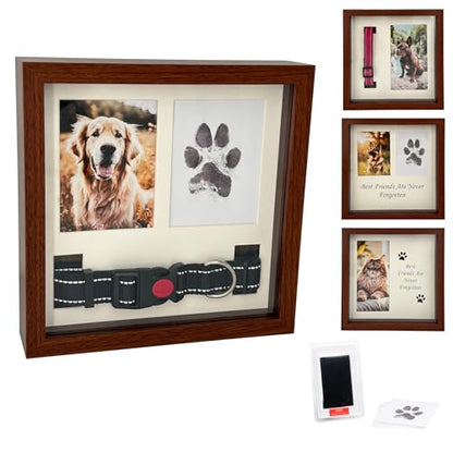 OtterPets Paw Print Kit for Dogs 9x9, 4 customizable displays (Brown) - color: Brown