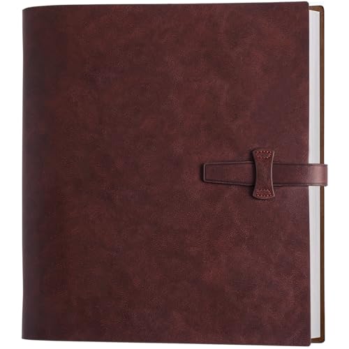 Leather Photo Album for 4x6 Pictures Photo Book With 30 Writing Paper for Family Wedding Anniversary Baby Vacation Picture Album (Brown) - color: Brown