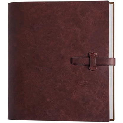 Leather Photo Album for 4x6 Pictures Photo Book With 30 Writing Paper for Family Wedding Anniversary Baby Vacation Picture Album (Brown) - color: Brown