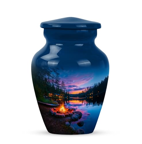 Keepsake Urns for Ashes, Urns for Human Ashes, Campfire Cremation Urns for Human Ashes, Memorial Gift, 3 Inch - color: Campfire 4, size: 3"Keepsake-1