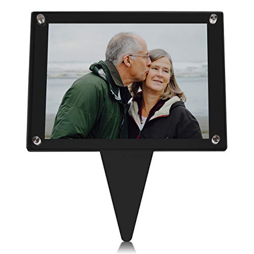 SimpleView 5x7 Waterproof Picture Frame | Memorial Gifts | Cemetery Decorations for Grave | Grave Decorations for Cemetery | Picture Frames | Sympathy Gift (Black) - color: Black
