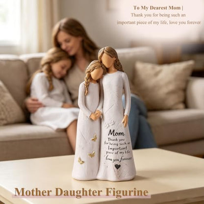 Birthday Gift for Mom from Daughter, 5.5" Sentimental Gifts for Mom | Mother Daughter Embrace Hand-Painted Resin Figurine Moms Gift Ideas for Mothers Day, Birthday, Valentines Day, Christmas - style: Motherhood