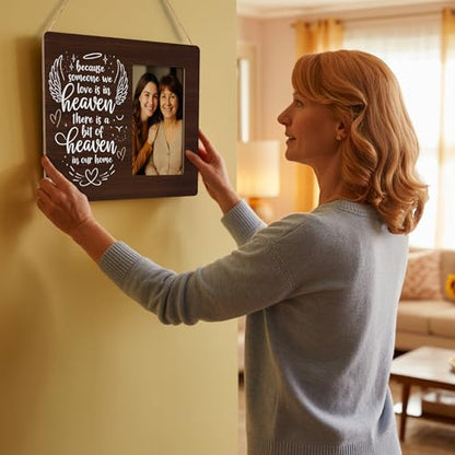 Memorial Picture Frames for Loss of Loved One, Sympathy Gifts Because Someone We Love is in Heaven, In Loving Memory Frames Fits 4x6 Photo - color: Gray
