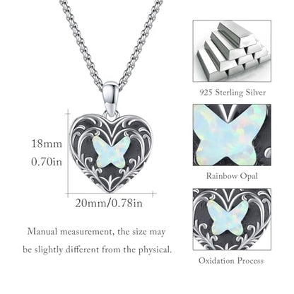 TUGHRA Mother's Day Gifts Gold Locket Necklaces for Women, 925 Sterling Silver Heart Photo Lockets Memorial Keepsake Jewelry Gift for Mom, Wife, Daughter - style: 6824-Blue