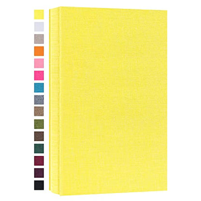 potricher Photo Album 4x6, 300 Pockets, Linen Cover, Yellow | Small Capacity 4x6 Picture Albums with Horizontal Pockets, 4x6 Photo Book for Family, Wedding, Baby, Anniversary - color: Yellow