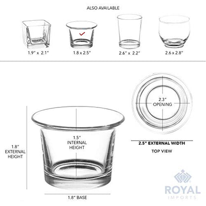 Royal Imports Hanging Oyster Glass Votive Candle Holders 2" Tall, Set of 6 | Heavyweight Tealight Candle Holder Centerpieces for Tables Glass Votive Holders Weddings, Parties, Home & Event Decorations
