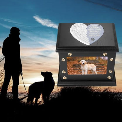 ADMLC Pet Memorial Urns for Dogs or Cats Ashes with Photo Frame