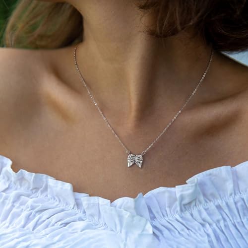GINAZL Angel Wings Memorial Necklace Sympathy Gifts for Loss of Loved One Bereavement Gift Memorial Gifts for Loss of Dad Mom - style: It's OK