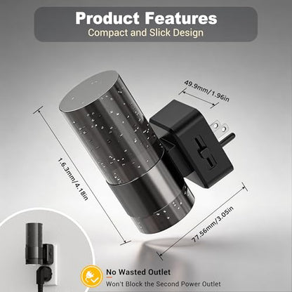 JandCase Night Lights Plug into Wall - color: Black Ring-3000K, size: 1 Pack