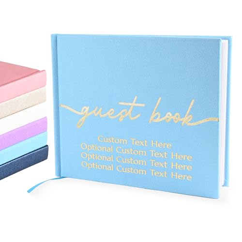 Promot Personalized Guestbook (Baby Blue) - 110 Lined Pages - color: Baby Blue