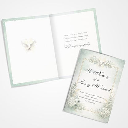 Loss of Husband Sympathy Card with Printed Verse Bereavement Wishes