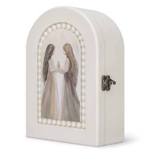 Friendship Keepsake Box for Best Friends and Sisters, Wooden Memory Box | Arched wooden box for letters, cards, photos and small treasures; keepsake gift for a sister or best friend - color: Friends