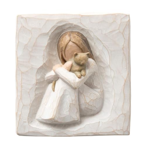 Willow Tree Comfort Plaque, Sculpted Hand-Painted Bas-Relief | Sentiment on Enclosure Card, Keyhole Hanger for Wall Display, Cast from a Susan Lordi Original Carving