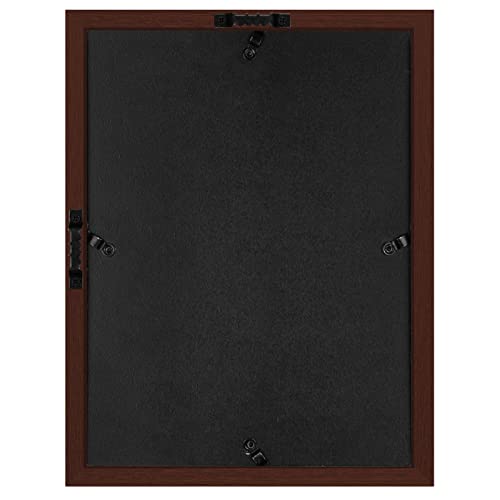 Americanflat 8.5x11 Shadow Box Frame with Shatter-Resistant Glass - Silhouette Collection - Large Shadow Box Display Case for Tabletop and Wall Display - Mahogany with Soft Felt Back | Shatter-resistant glass, 1.5 inch interior depth, hangs vertical or ho