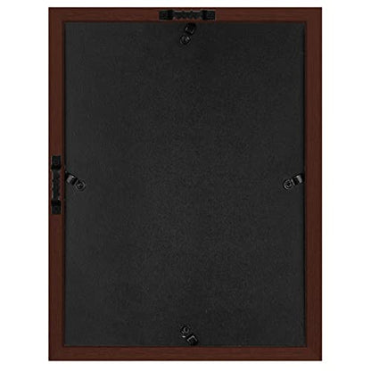 Americanflat 8.5x11 Shadow Box Frame with Shatter-Resistant Glass - Silhouette Collection - Large Shadow Box Display Case for Tabletop and Wall Display - Mahogany with Soft Felt Back | Shatter-resistant glass, 1.5 inch interior depth, hangs vertical or ho