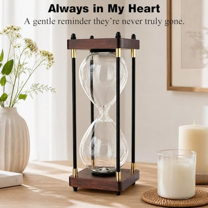 Abooxiu Hourglass Cremation Urns for Human Ashes, Fillable Memorial Hourglass Keepsake Urns for Ashes Small Urn for Human Ashes Mini Urn Wooden Urn for Adult Male Women, Sympathy Remembrance Gift