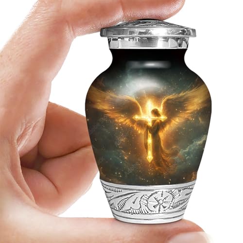 Heavenly Angel Urn for Human Ashes | Keepsake Handcrafted Funeral Memorial | Decorative Cremation Urn for Women and Men - color: Angel, size: Small