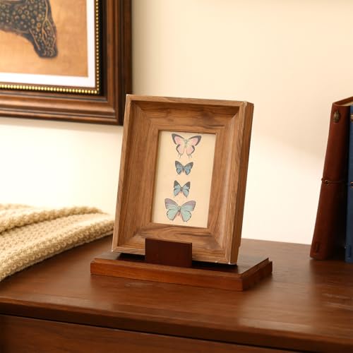 Weysat Wooden Plate Stand for Display 8 Inch Plate Postcard Picture Frame Book Display Stand with Square Block Base Home Office Decorative Table Top Easels - size: 8 Inch